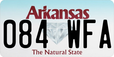 AR license plate 084WFA