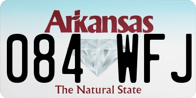 AR license plate 084WFJ