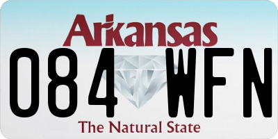 AR license plate 084WFN