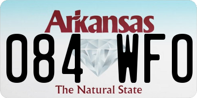 AR license plate 084WFO