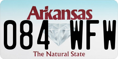 AR license plate 084WFW
