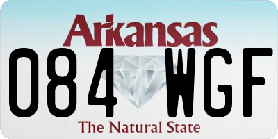AR license plate 084WGF