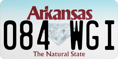 AR license plate 084WGI