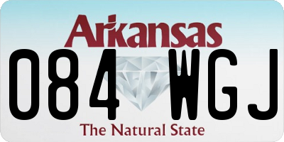 AR license plate 084WGJ