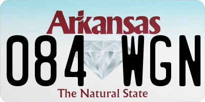 AR license plate 084WGN