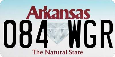 AR license plate 084WGR