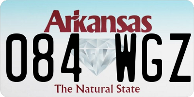 AR license plate 084WGZ