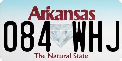 AR license plate 084WHJ