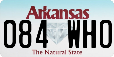AR license plate 084WHO