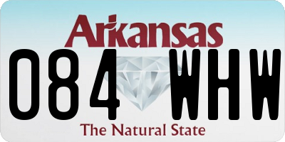 AR license plate 084WHW