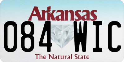AR license plate 084WIC