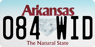 AR license plate 084WID
