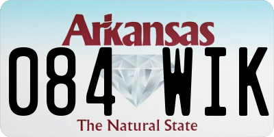 AR license plate 084WIK