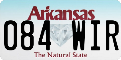 AR license plate 084WIR