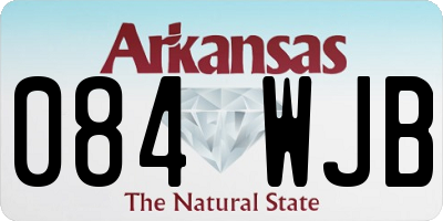 AR license plate 084WJB