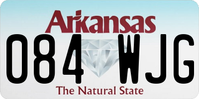AR license plate 084WJG
