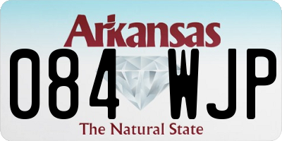AR license plate 084WJP