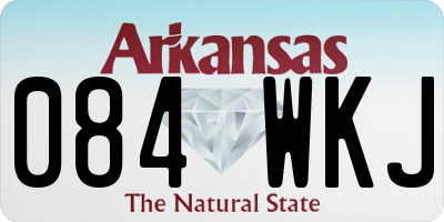 AR license plate 084WKJ