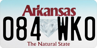 AR license plate 084WKO