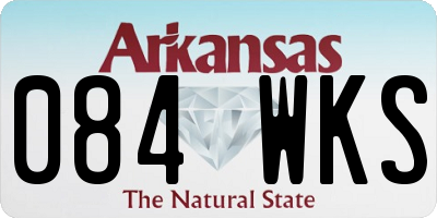 AR license plate 084WKS