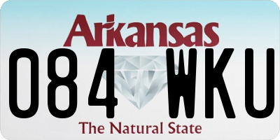 AR license plate 084WKU