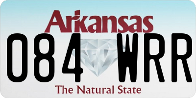 AR license plate 084WRR