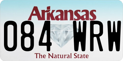 AR license plate 084WRW