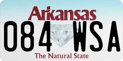 AR license plate 084WSA