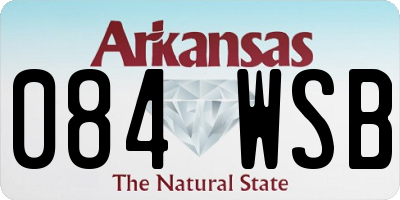AR license plate 084WSB