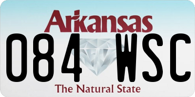 AR license plate 084WSC
