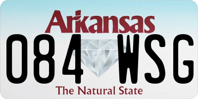 AR license plate 084WSG