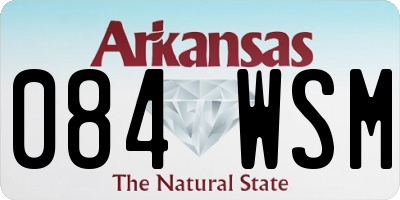 AR license plate 084WSM