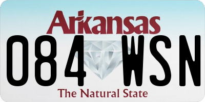 AR license plate 084WSN