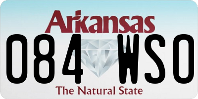 AR license plate 084WSO