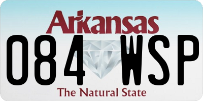 AR license plate 084WSP