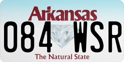 AR license plate 084WSR