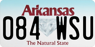 AR license plate 084WSU