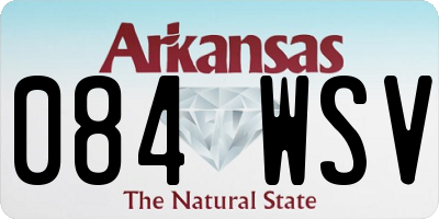 AR license plate 084WSV