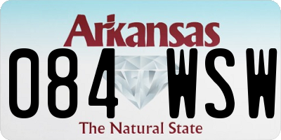 AR license plate 084WSW