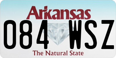 AR license plate 084WSZ