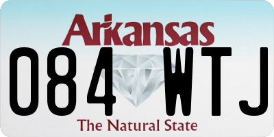 AR license plate 084WTJ