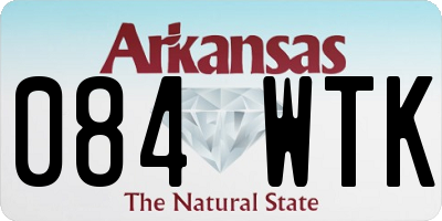 AR license plate 084WTK