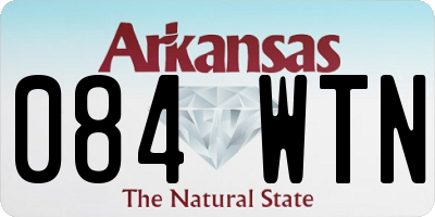 AR license plate 084WTN