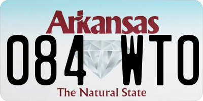 AR license plate 084WTO