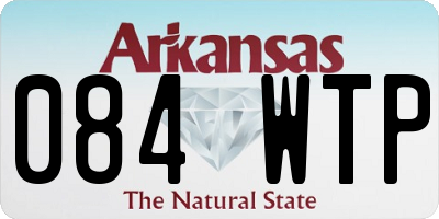 AR license plate 084WTP