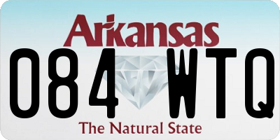 AR license plate 084WTQ