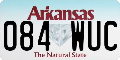 AR license plate 084WUC
