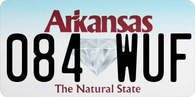 AR license plate 084WUF