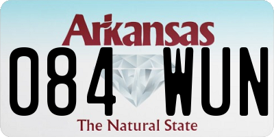 AR license plate 084WUN