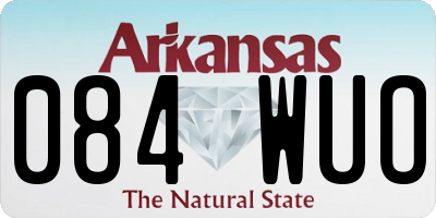 AR license plate 084WUO